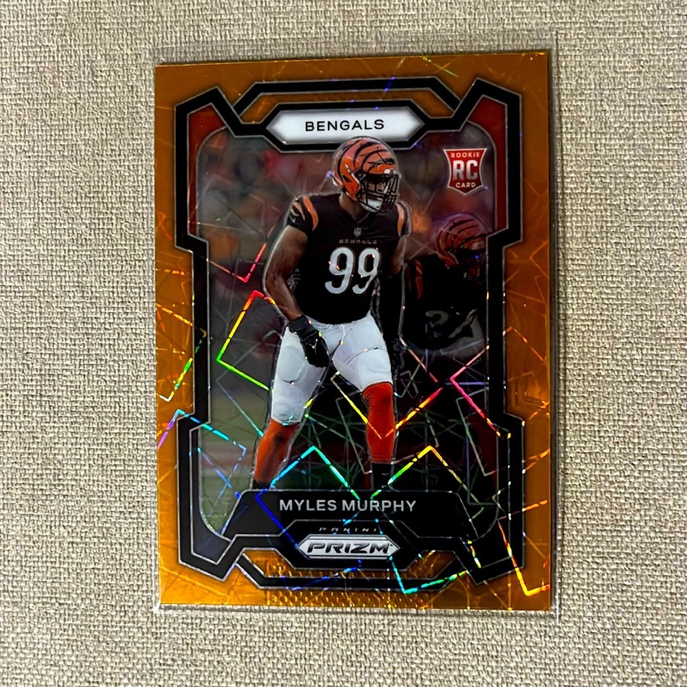 Myles Murphy 2023 Panini Prizm Orange Lazer #320 Cincinnati Bengals